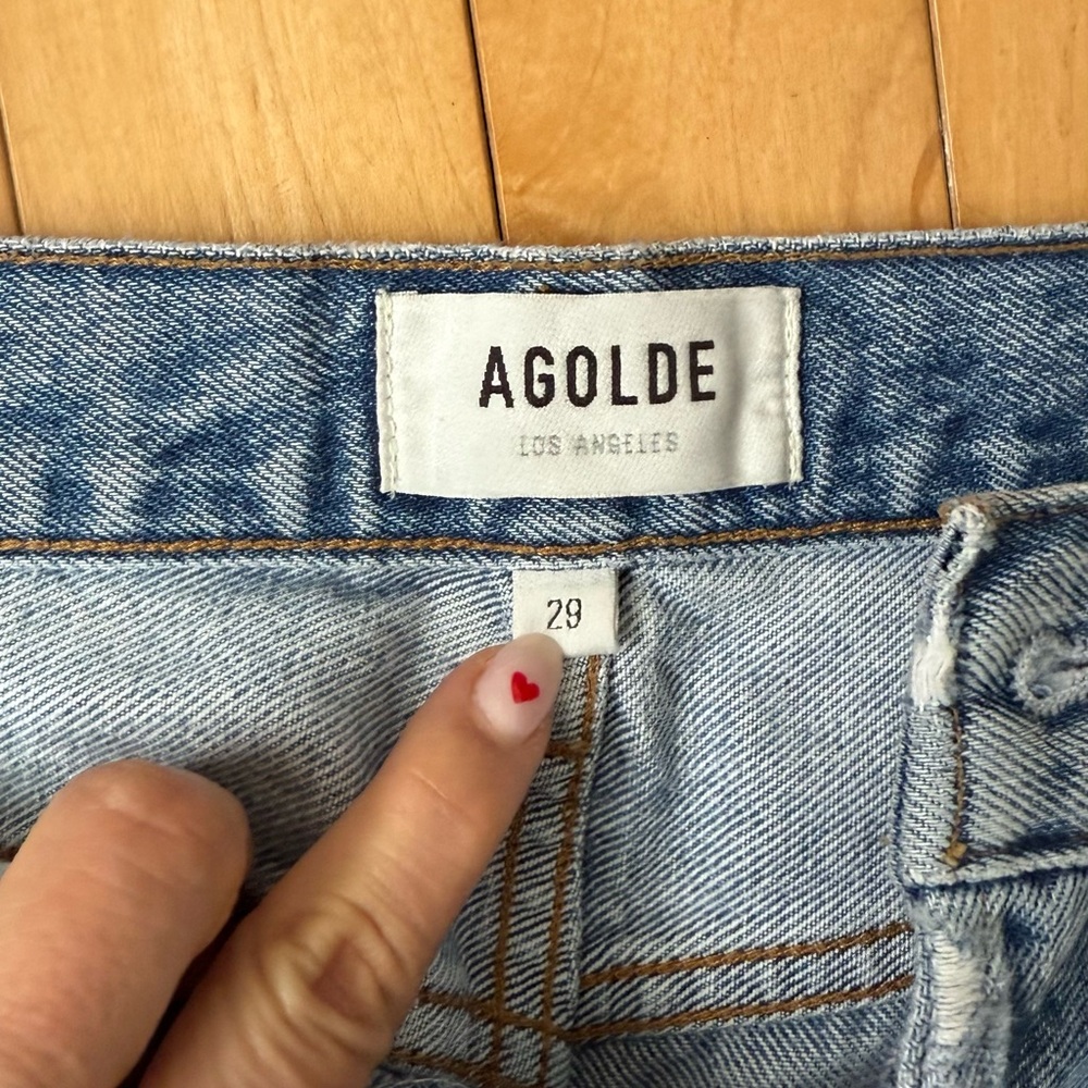Agolde Womens Riley High Rise Straight Crop - Picture 2 of 4